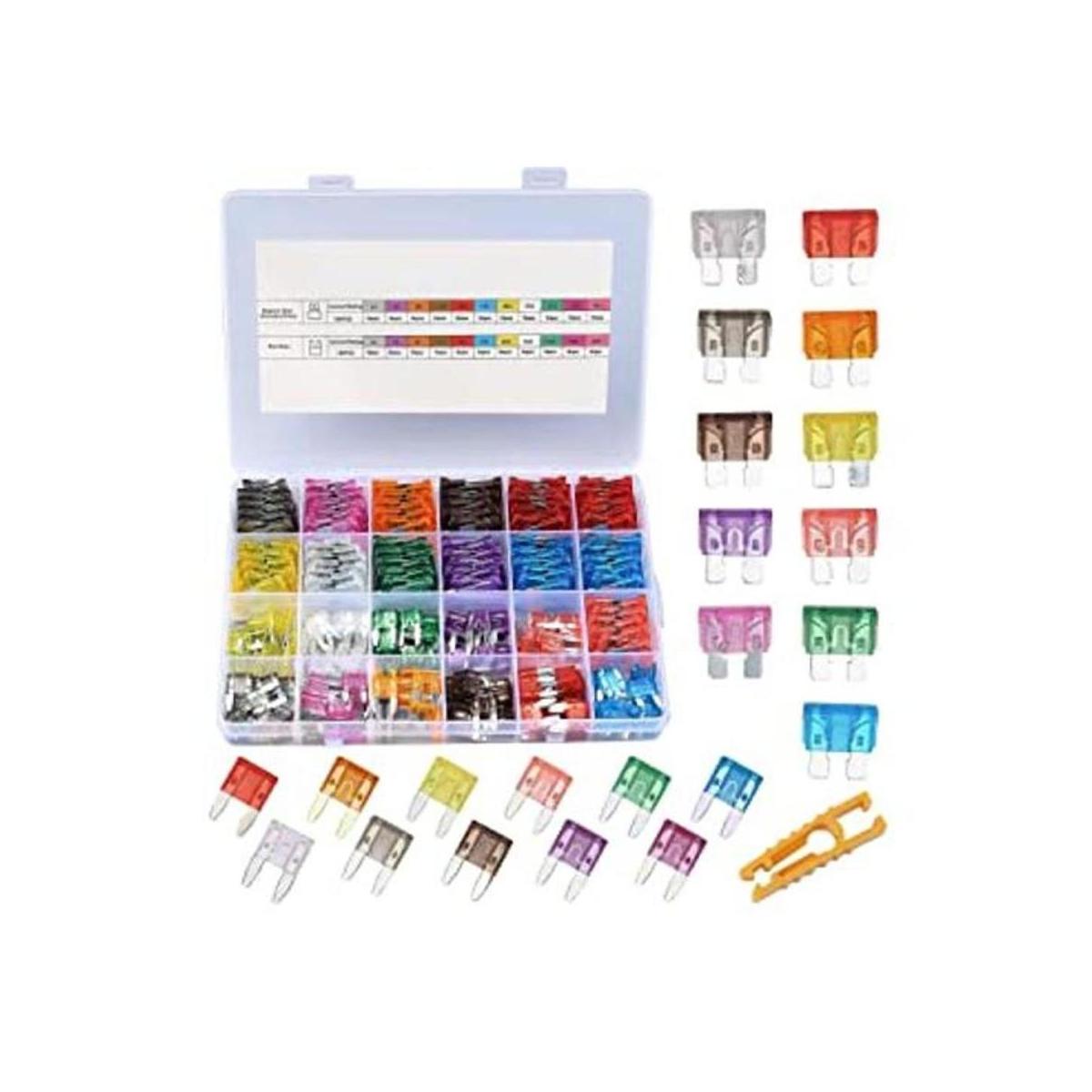 CrocSee 250 piezas Kit surtido de fusibles de automóvil