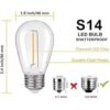 LIHUIJIAJU Bombilla LED Edison S14 inastillable e