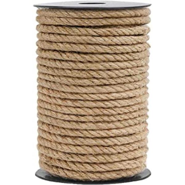 HOMYHOME Cuerda de yute de 0.236 in 90 pies cuerda de_1