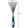 Garden Guru Rastrillo de mano de acero inoxidable con