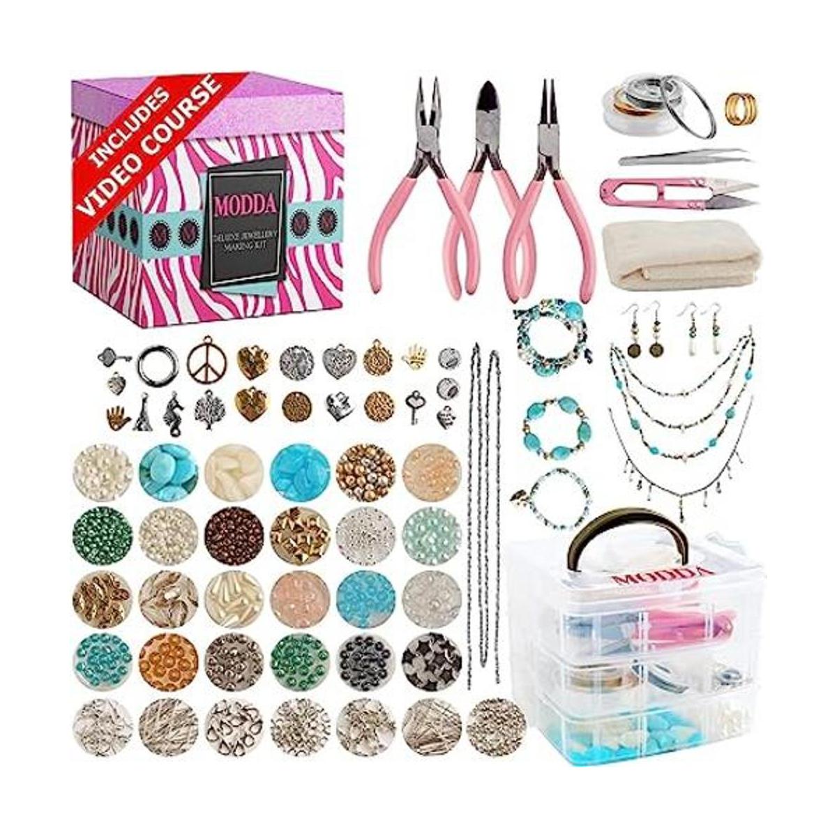 MODDA Kit de fabricación de joyas de lujo con curso de