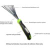 Garden Guru Rastrillo de mano de acero inoxidable con