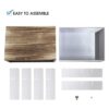 JACKCUBE DESIGN Caja de almacenamiento de té de madera