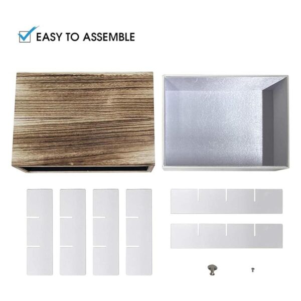 JACKCUBE DESIGN Caja de almacenamiento de té de madera