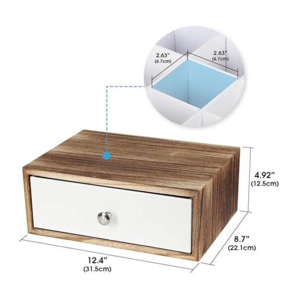 JACKCUBE DESIGN Caja de almacenamiento de té de madera