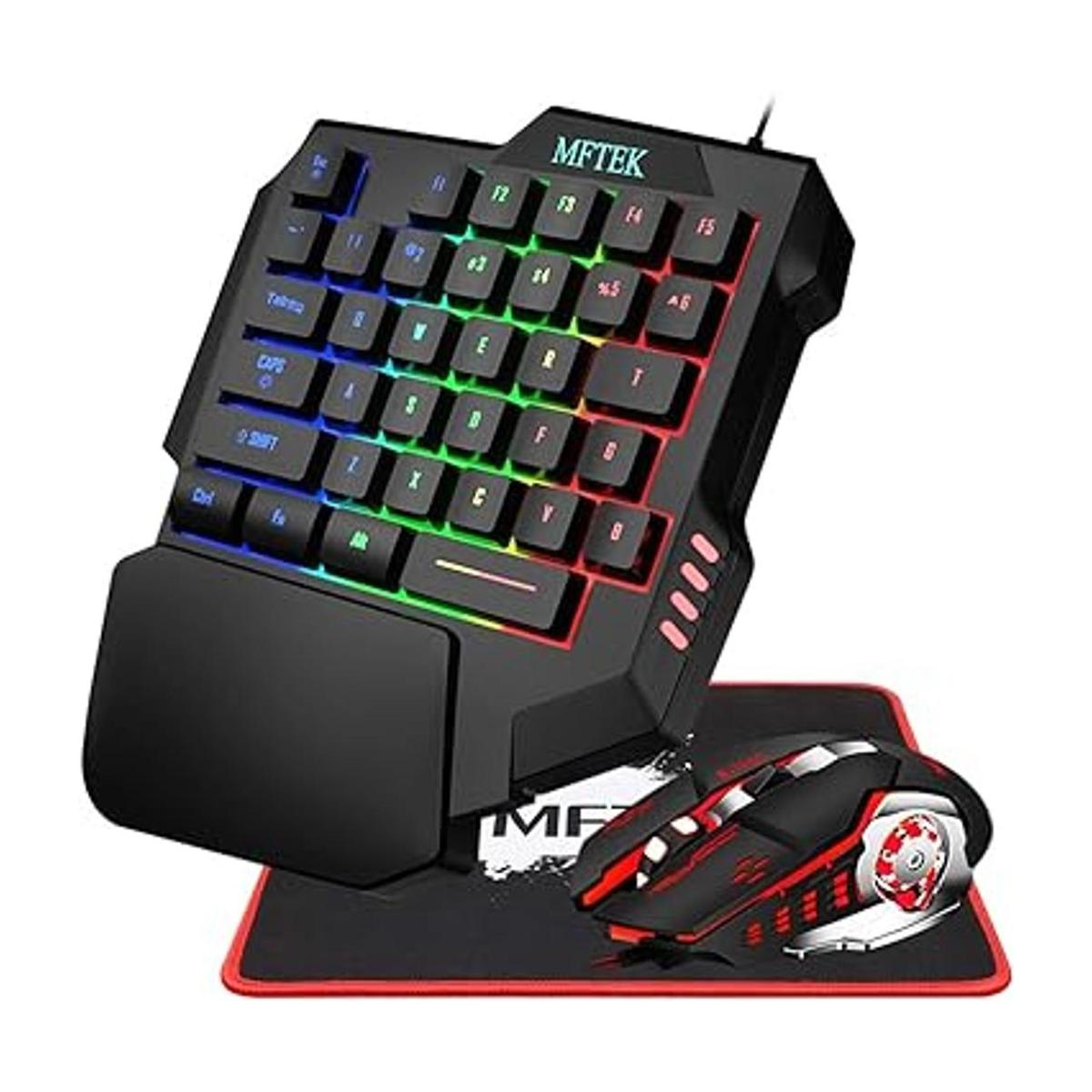 MFTEK Combinación de teclado y mouse para juegos con una
