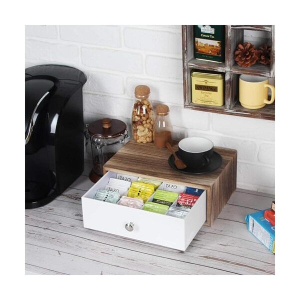 JACKCUBE DESIGN Caja de almacenamiento de té de madera