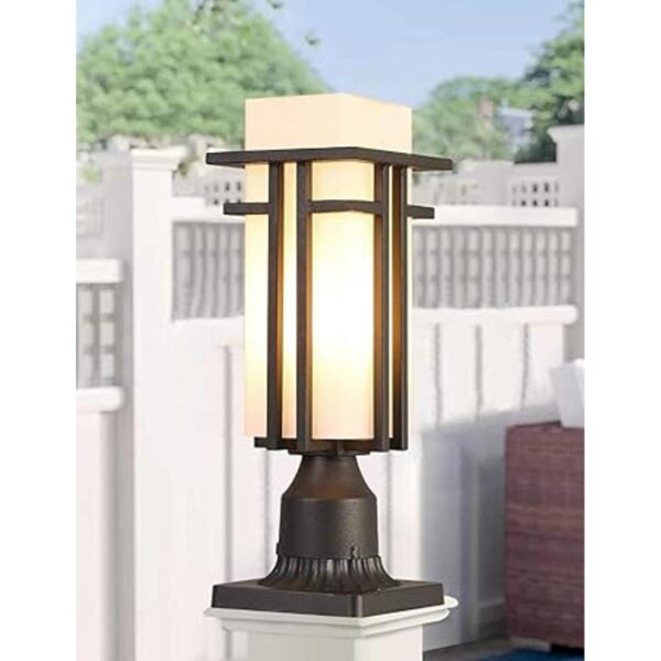 EERU Luces de poste para exteriores marco de metal_3