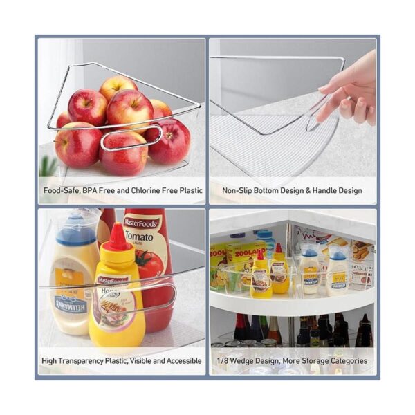 Leeden Lazy Susan Organizador de gabinete con asa 10.2 x_4