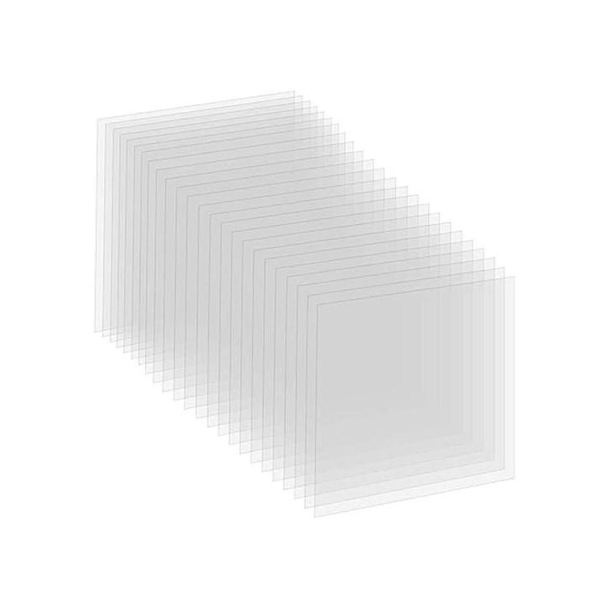 Paquete de 24 hojas de plantillas de Mylar transparentes
