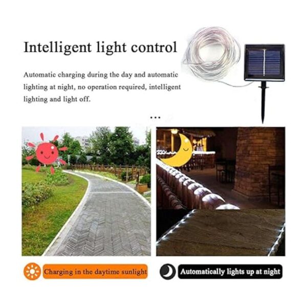 Tira de luces solares de 66 pies 200 LED 8 modos cuerda_4