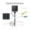 Tira de luces solares de 66 pies 200 LED 8 modos cuerda_5