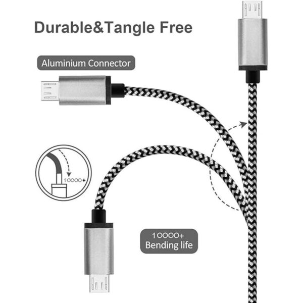 Cable micro USB de 10 pies con carga rápida de 3 A_2