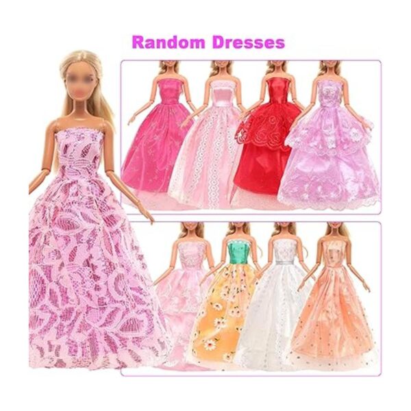 38 PCS Doll Clothes and Accessories 3 PCS Fashion Dresses_2