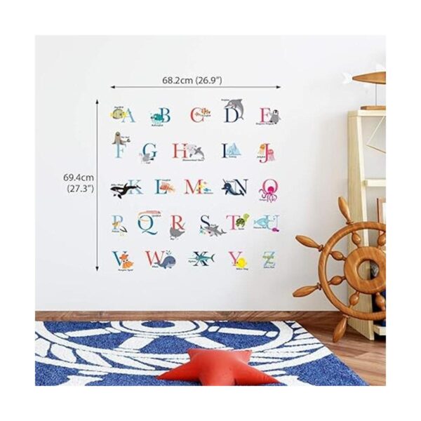 Pegatinas de pared DECOWALL DS8040 AZ Ocean Alphabet Kids_2