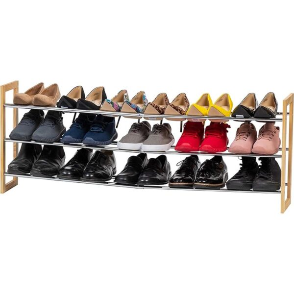 IRIS USA Zapatero de 3 niveles para entrada 15 pares de_1