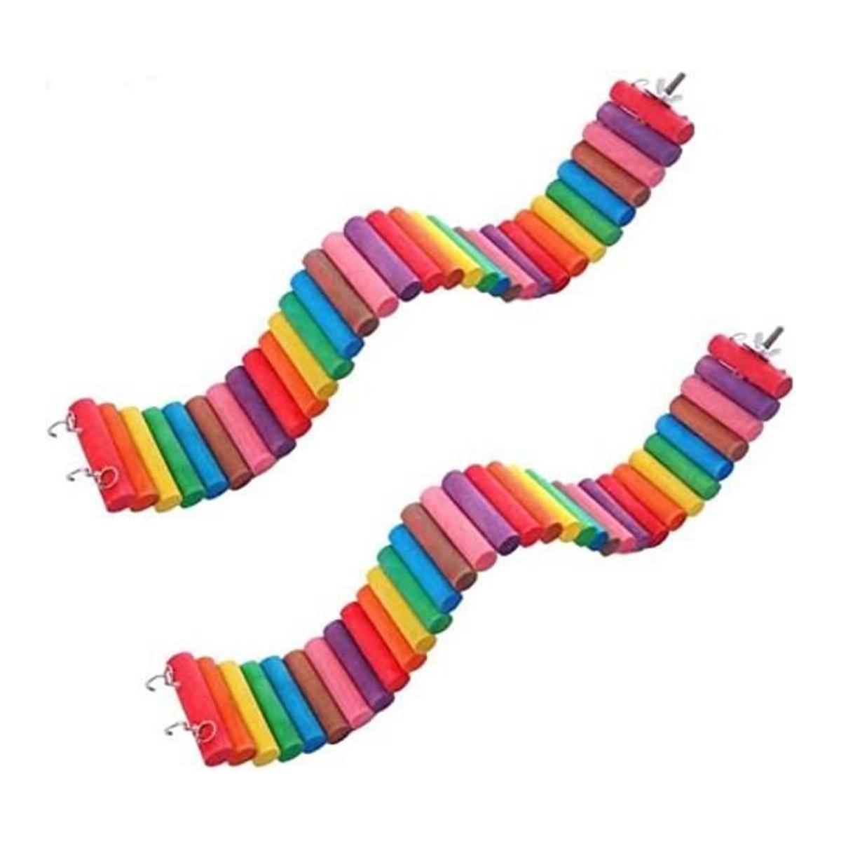 HAMILEDYI Hámster Rainbow Bridge escalera flexible para