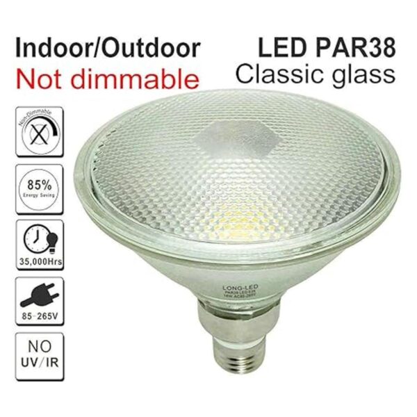 Paquete de 2 luces LED PAR38 de 25 W equivalente a_2