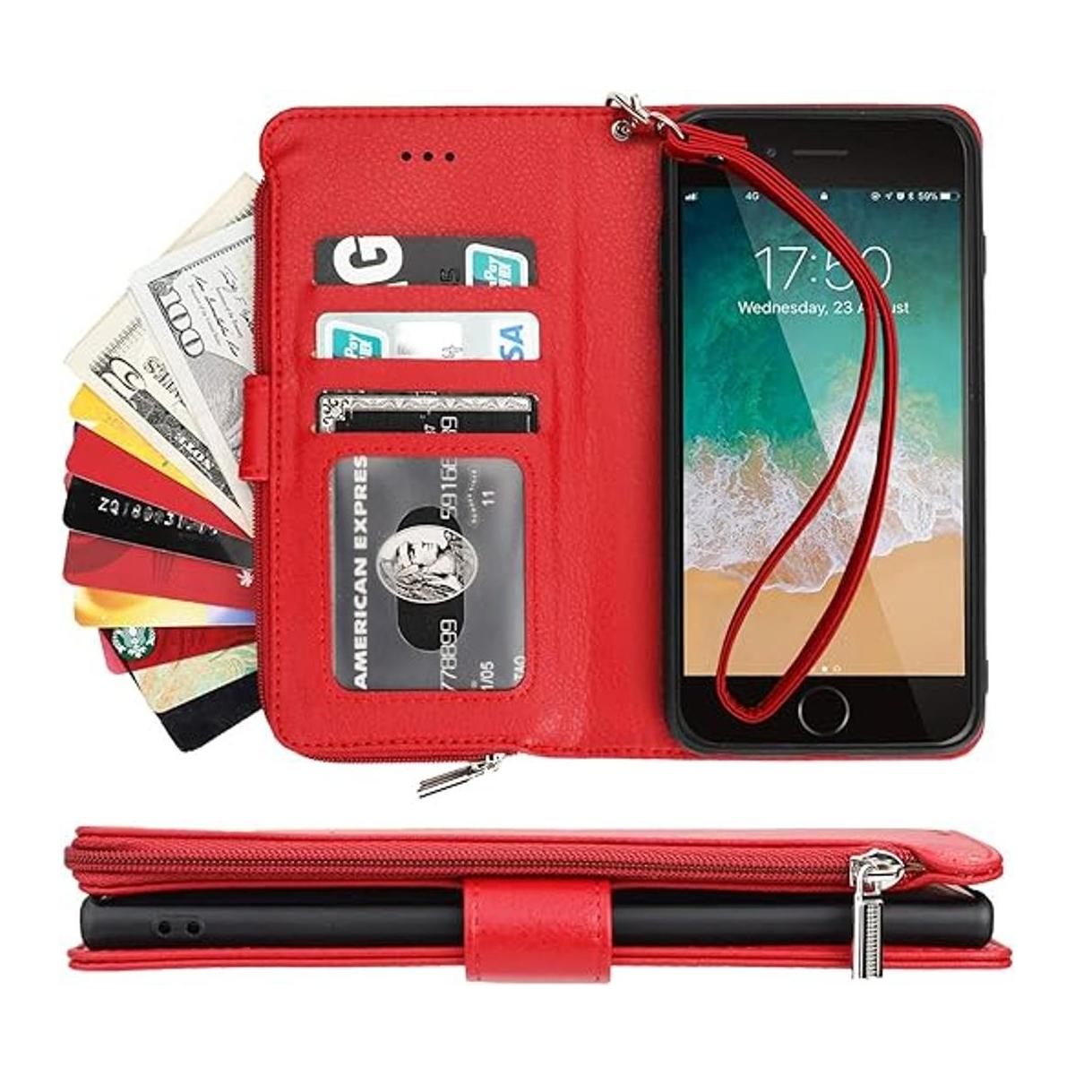 KIHUWEY Funda tipo cartera para iPhone 8 Plus iPhone 7