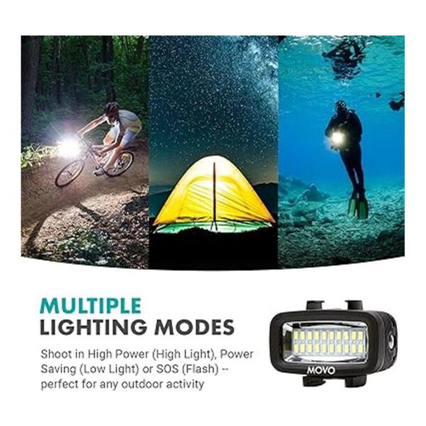 Movo Paquete de equipo de buceo XL con luces LED_3