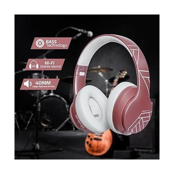PowerLocus Audífonos inalámbricos con Bluetooth sobre la_4