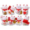 Juego de 8 figuras de gato de la suerte personajes de_2