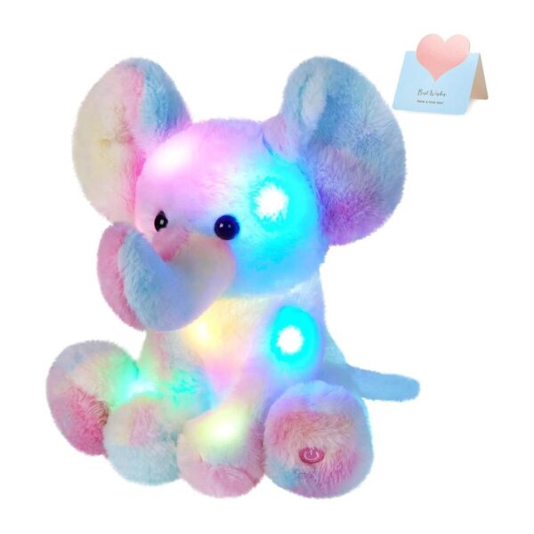 Glow Guards Juguete de peluche de elefante arcoíris_1