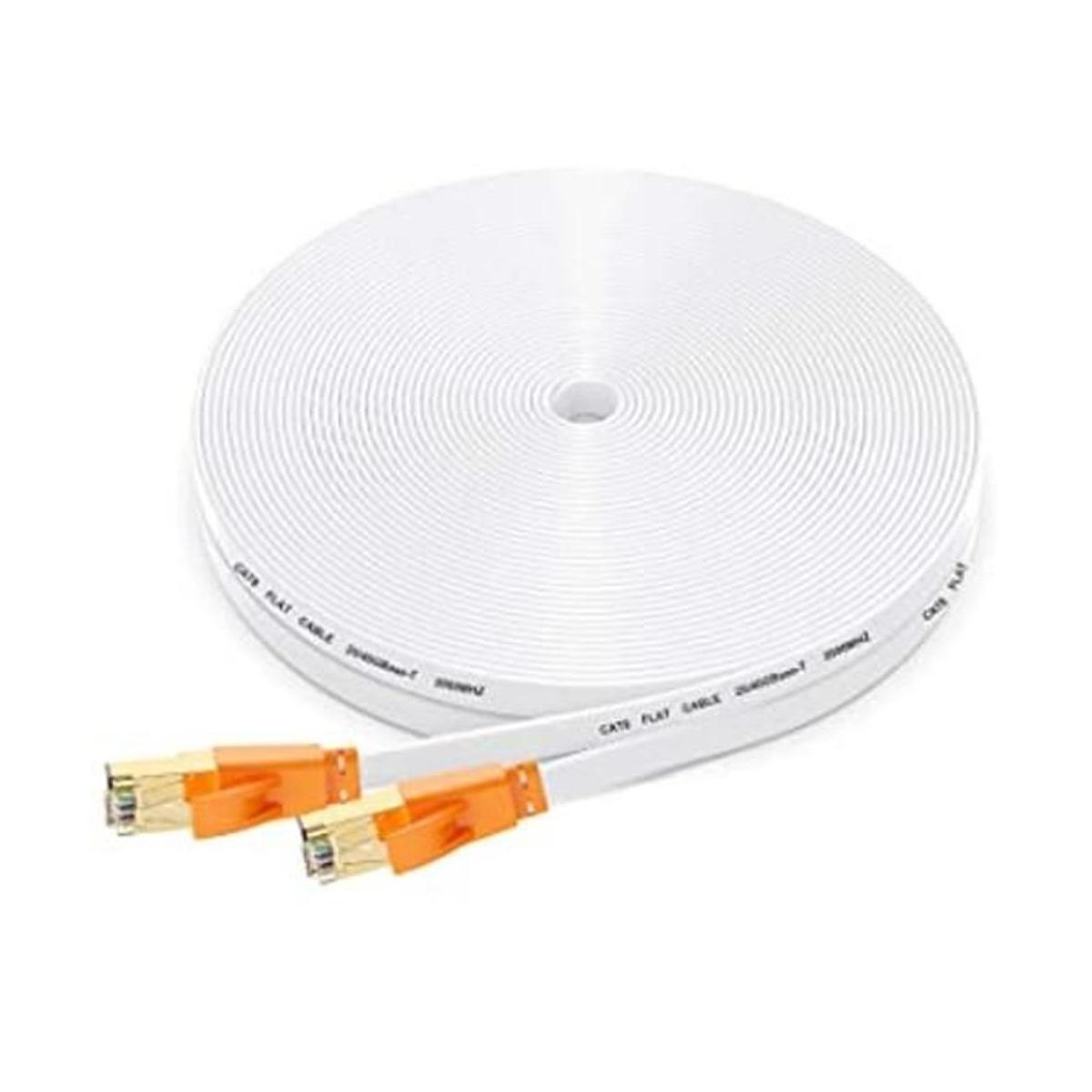 Cable Ethernet Cat8 de 50 pies cable de red LAN plano de