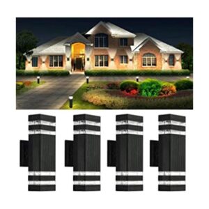 4 Packs 14W 12inch LED Square UpDown Wall Lights 4000K