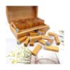 Honbay Juego de 70 cajas de madera con letras y números y