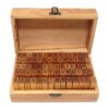 Honbay Juego de 70 cajas de madera con letras y números y