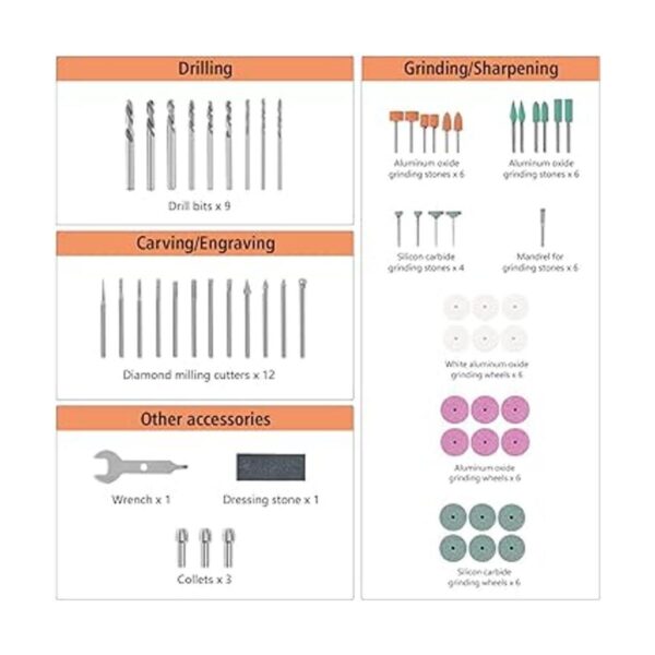 Butizone Kit de accesorios para herramientas giratorias