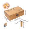 Honbay Juego de 70 cajas de madera con letras y números y