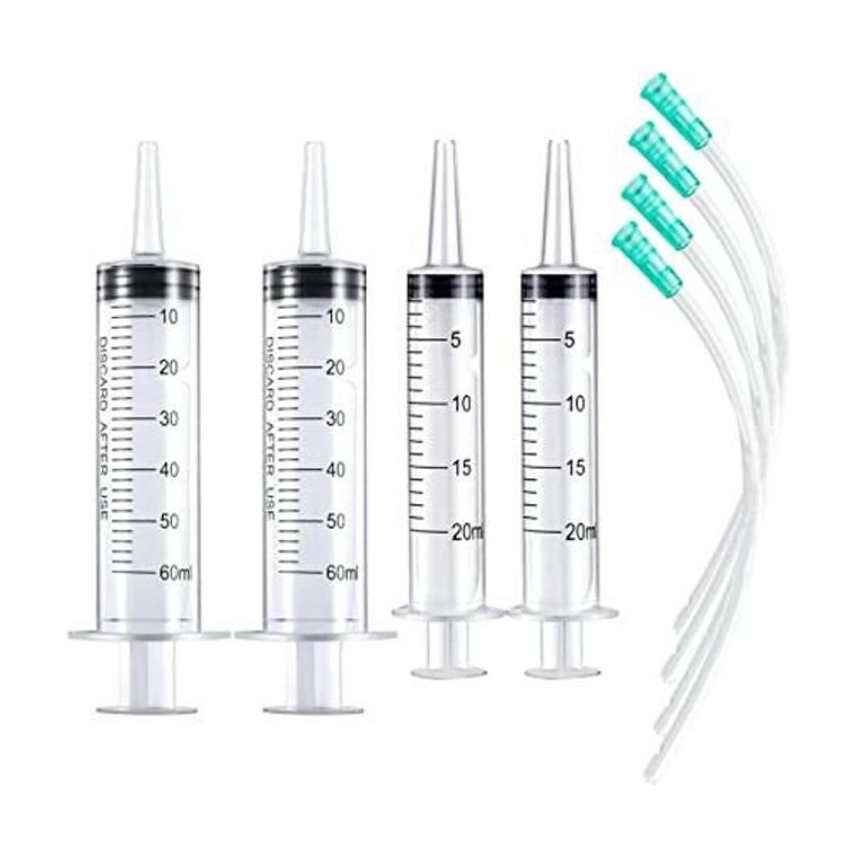 Jeringa de plástico grande con tubo jeringa de 2.0 fl oz