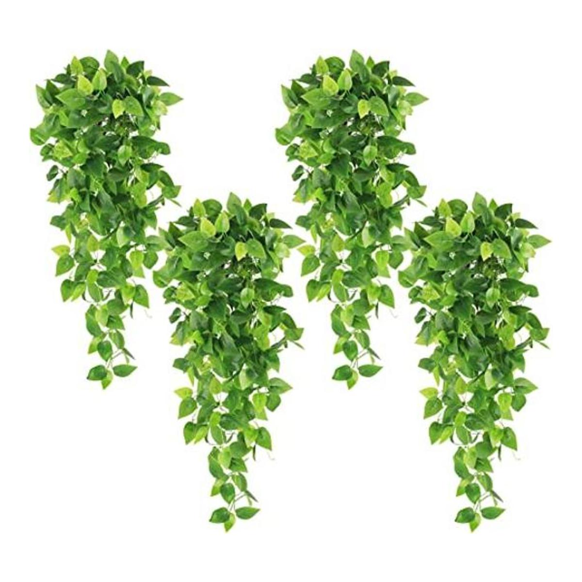 HATOKU 4 plantas colgantes artificiales de 3.6 pies hojas