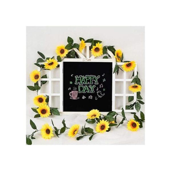 DearHouse Paquete de 3 guirnaldas de girasol artificiales