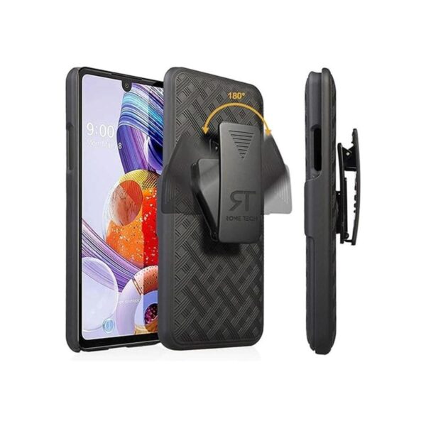 Rome Tech Funda protectora para LG Stylo 6 con clip para_1
