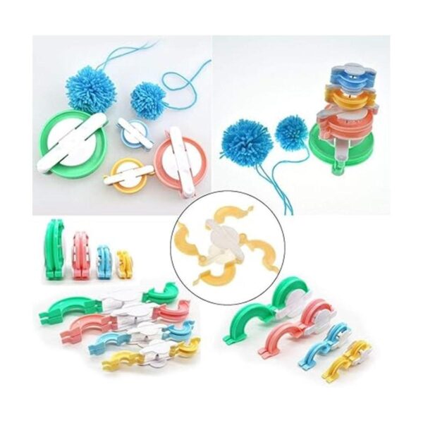 Kit de hilo para hacer pompones 4 piezas para hacer