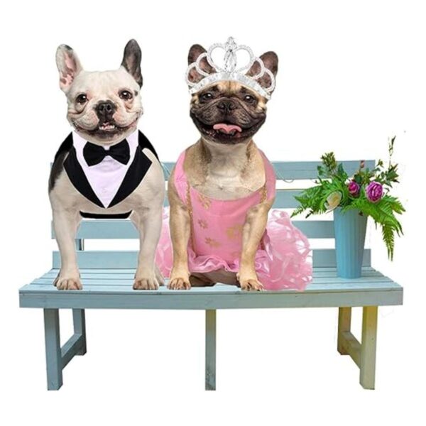 Traje de esmoquin formal para perros medianos y grandes