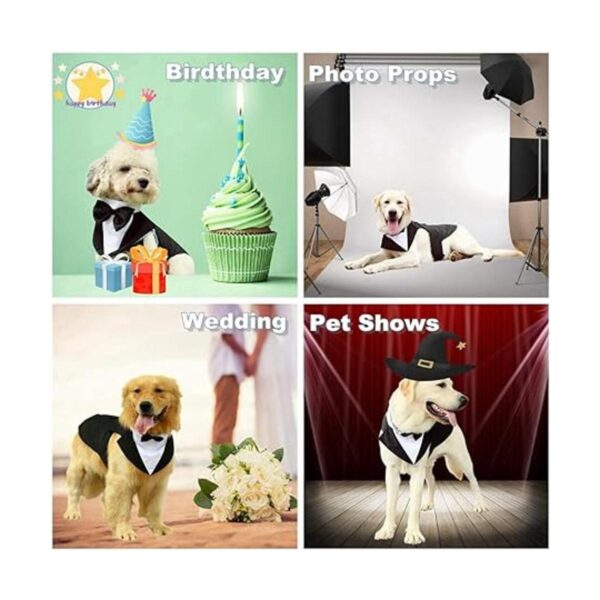 Traje de esmoquin formal para perros medianos y grandes