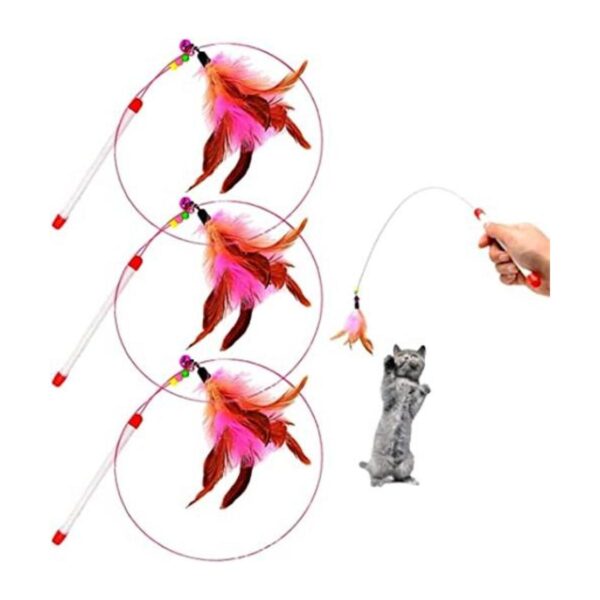 MAIYU Juguete de varita de pluma de gato paquete de 3_1