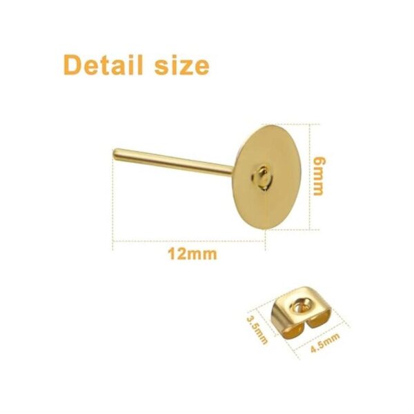 Pendientes hipoalergénicos 400 piezas de acero inoxidable_3