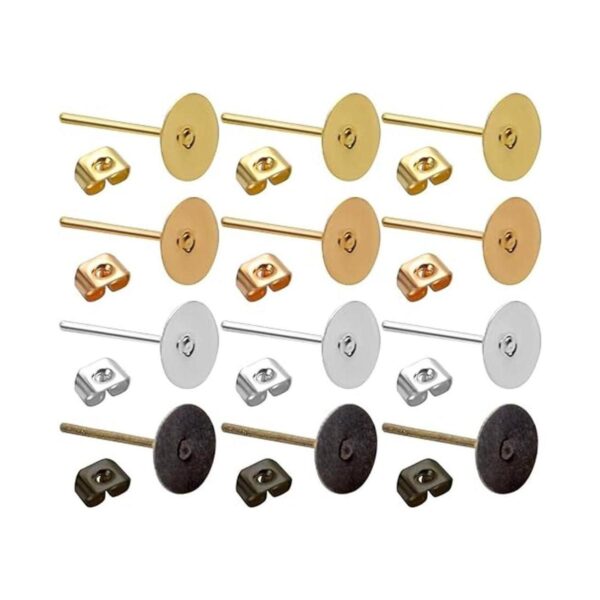 Pendientes hipoalergénicos 400 piezas de acero inoxidable_1