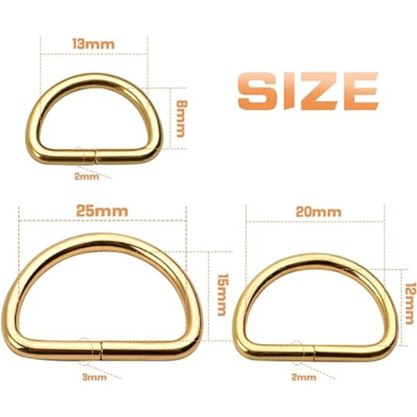 BronaGrand 100 anillos en D de metal multiusos