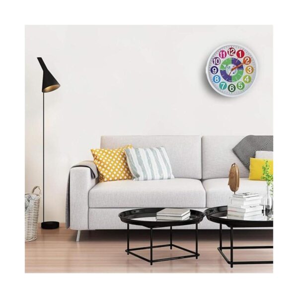 CIGERA Reloj de pared educativo de 12 pulgadas para niños