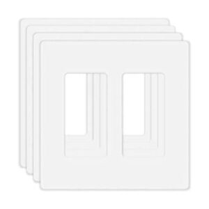 Paquete de 4 placas de pared decorativas sin tornillos