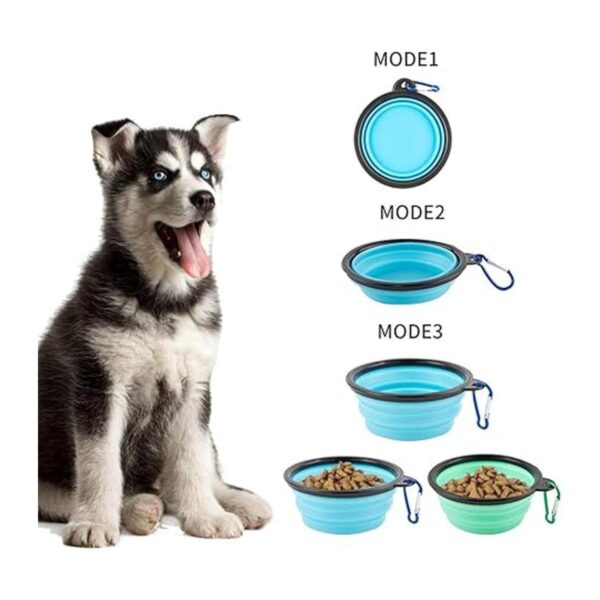 Cuencos plegables para perros gatos de viaje portátil