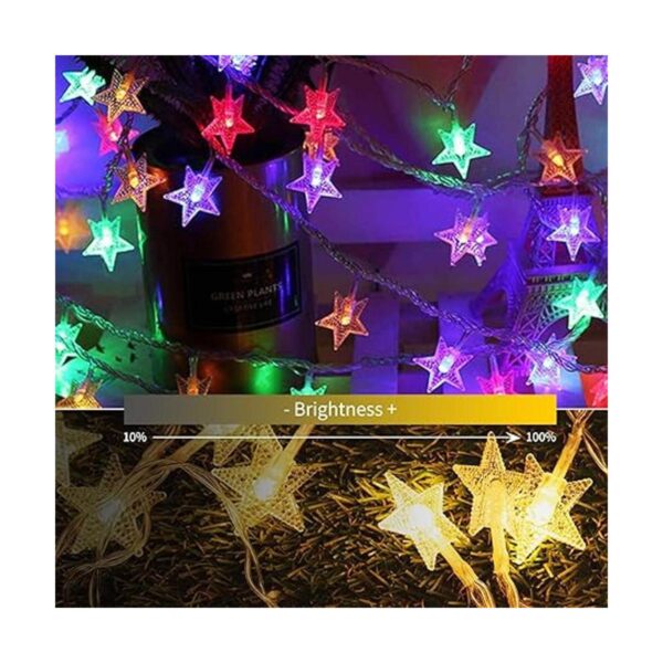 Cadena de luces de estrella que cambian de color enchufe_3
