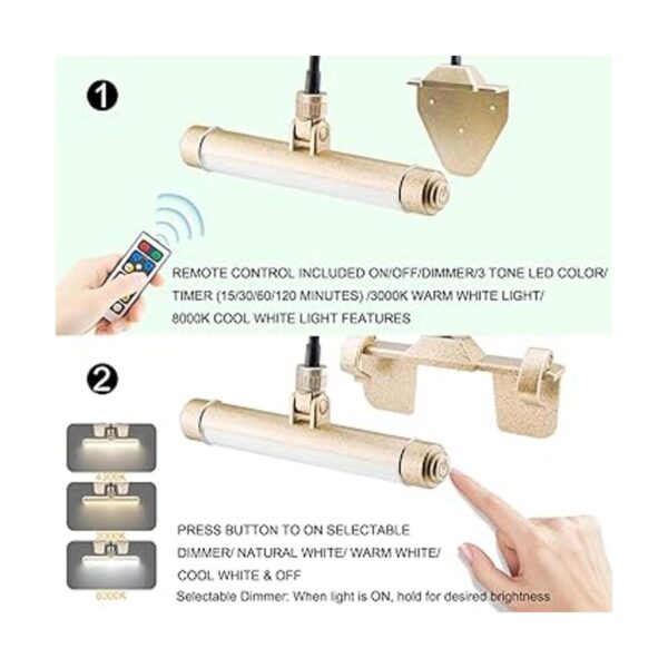 BIGMONAT Luces de imagen inalámbricas para pinturas luz
