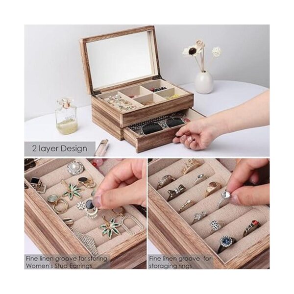 Joyero organizador para mujer caja grande de
